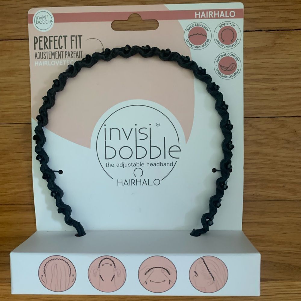 Hair Halo metal black headband invisibobble sequins